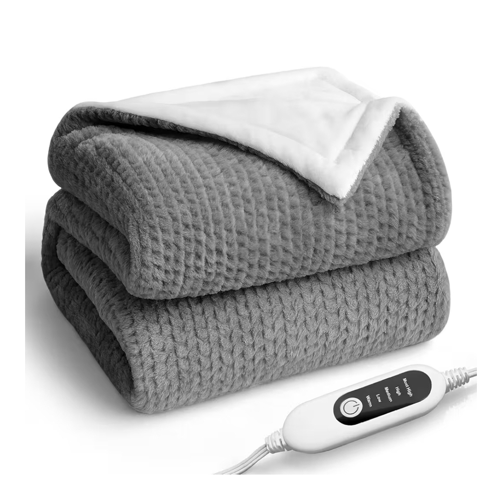 Luxurious Gray Electric Blanket